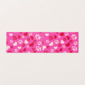 Empreinte de patte rose Carte de visite de la batt (Inside Unfolded)