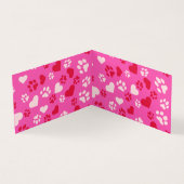 Empreinte de patte rose Carte de visite de la batt (Inside)