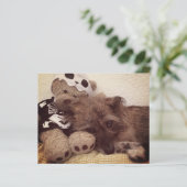 empreinte de patte sur votre coeur carte mémoire d (Debout devant)