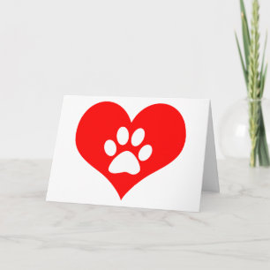 empreinte de patte sur votre coeur carte mémoire d
