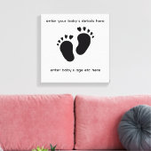 empreinte de pieds de bébé avec toile d'art mural (Insitu(Salon))