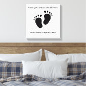 empreinte de pieds de bébé avec toile d'art mural (Insitu(Chambre))