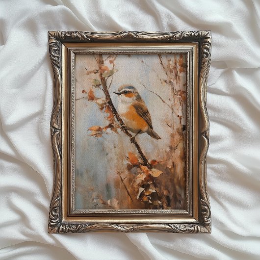Empreinte d'oiseau, Art mural imprimable d'automne