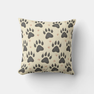 empreinte du chat coussin coussin