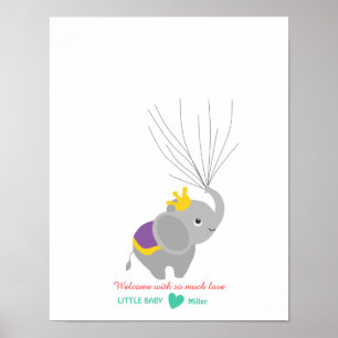 Empreinte du livre d'or Elephant shower