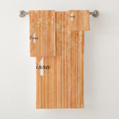 Empreinte en bois de bambou orange brillant Monogr (En situation)