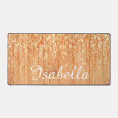 Empreinte en bois de bambou orange étincelant nom (Recto)