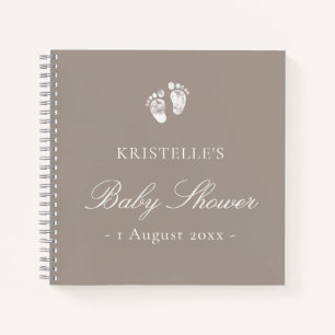 Empreinte Neutre Baby Baby shower Livre d'Invité