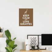 Empreinte ou affiche pour garder le calme et l'amo (Bureau à domicile)