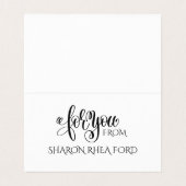 Empreinte pliée en Carte de visite de sable (Intérieur déplié)