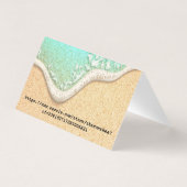 Empreinte pliée en Carte de visite de sable (Dos)