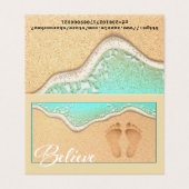 Empreinte pliée en Carte de visite de sable (Extérieur déplié)