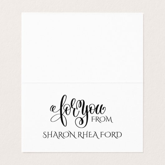 Empreinte pliée en Carte de visite de sable (Intérieur déplié)