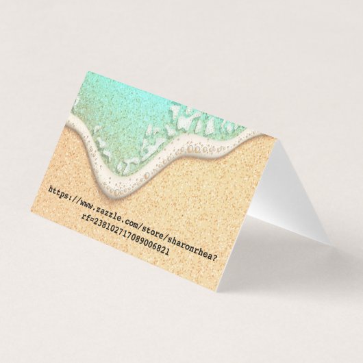 Empreinte pliée en Carte de visite de sable (Dos)