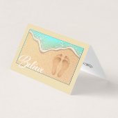 Empreinte pliée en Carte de visite de sable (Devant)