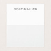 Empreinte pliée en Carte de visite de sable (Intérieur déplié)