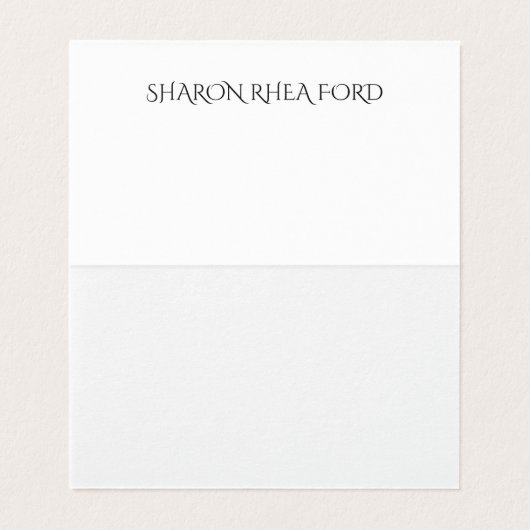 Empreinte pliée en Carte de visite de sable (Intérieur déplié)