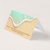 Empreinte pliée en Carte de visite de sable (Dos)