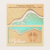 Empreinte pliée en Carte de visite de sable (Extérieur déplié)