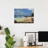 Empreintes à Kauai affiche de style sur toile (Bureau à domicile)