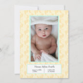 Empreintes bébé doux Moon Stars Faire-part (Devant)