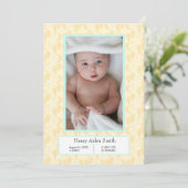 Empreintes bébé doux Moon Stars Faire-part (Debout devant)