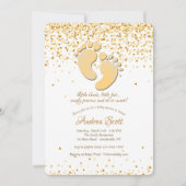 Empreintes bébé Invitation douche (Devant)