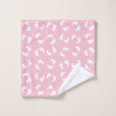 Empreintes Bébé, Pied Bébé, Marches, Fille Rose (Gant de toilette)