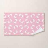Empreintes Bébé, Pied Bébé, Marches, Fille Rose (Serviette à main)