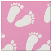 Empreintes bébé roses tissu motif do-it-yourself t (Fermer)