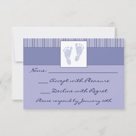 Empreintes bébé RSVP - Bleu (Devant)