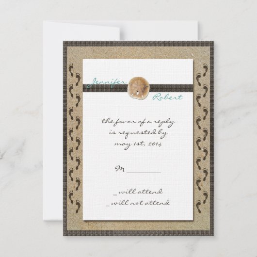 Empreintes dans la carte de réponse au sable (Devant)