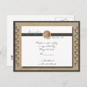 Empreintes dans la carte postale Sand RSVP (Devant / Derrière)