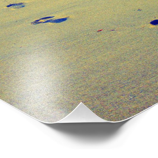 Empreintes dans la plage de sable Photo (Coin)