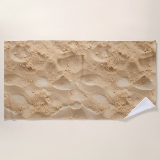 Empreintes dans la serviette de sable - Véritable  (Devant)