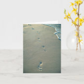 Empreintes dans le Carte pour notes de sable (Fleur jaune)