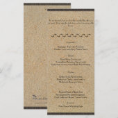 Empreintes dans le menu Mariage Sable (Devant / Derrière)