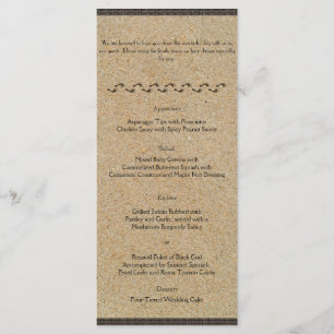 Empreintes dans le menu Mariage Sable