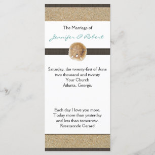 Empreintes dans le programme de mariage du sable