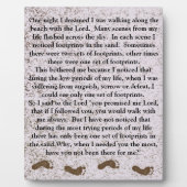 Empreintes dans le sable avec la Plaque Jésus (Devant)