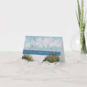 Empreintes dans le sable Carte de Sympathie