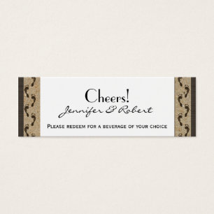 Empreintes dans les tickets de boisson Mariage de