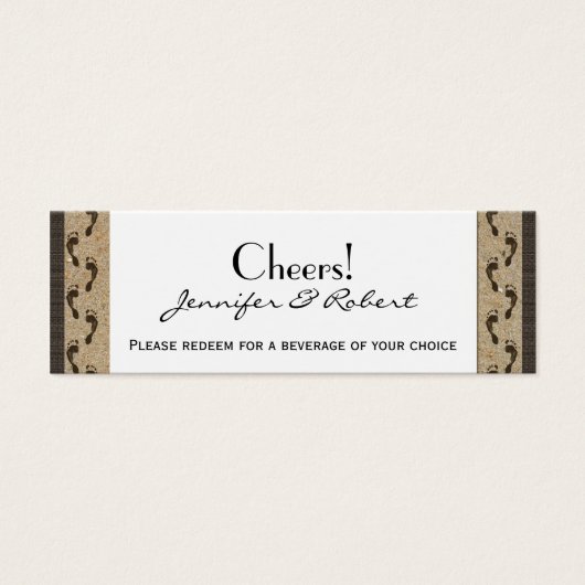 Empreintes dans les tickets de boisson Mariage de  (Devant)