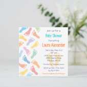 Empreintes de Bébé - Invitation à une Baby Shower (Debout devant)