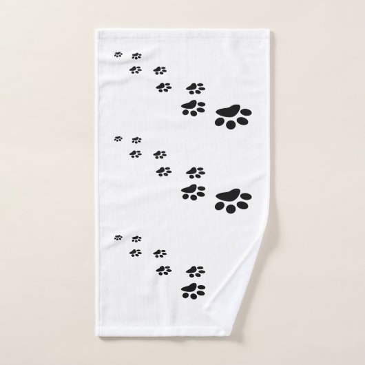 empreintes de chien noir (Serviette à main)