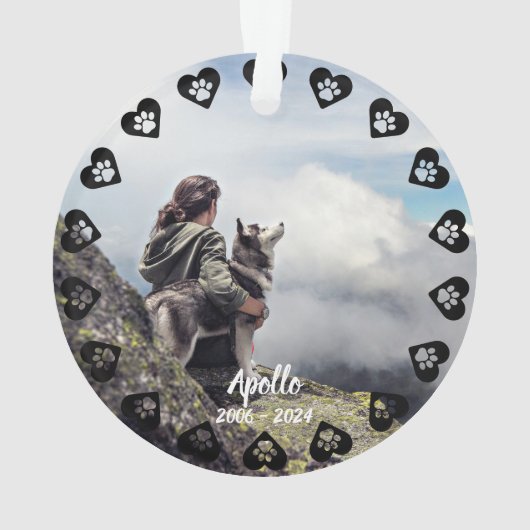 Empreintes de l'amour personnalisable Photo Pet Me (dos)