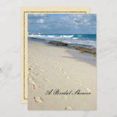 Empreintes de pas aux invitations nuptiales de (Devant / Derrière)