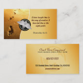 Empreintes de pas chrétiennes de cartes de visite (Devant / Derrière)