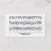 Empreintes de pas dans le carte de visite de (Dos)