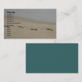 Empreintes de pas dans le carte de visite de sable (Devant / Derrière)